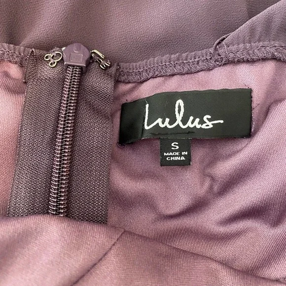 Lulus Forevermore Skater Dress In Dusty Purple Mini Halter S - Picture 6 of 8